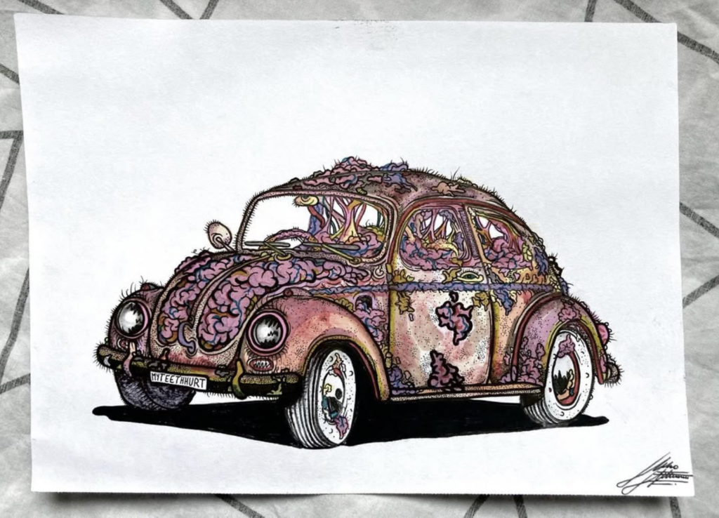 Drawing of a car