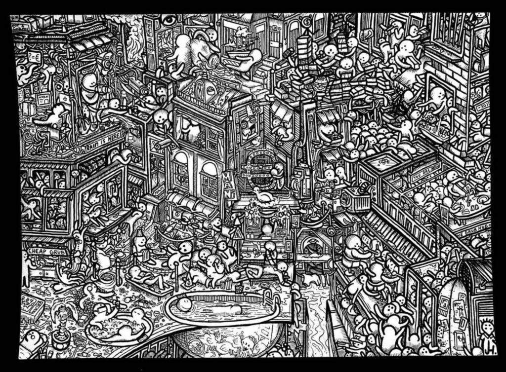 Black and white drawing